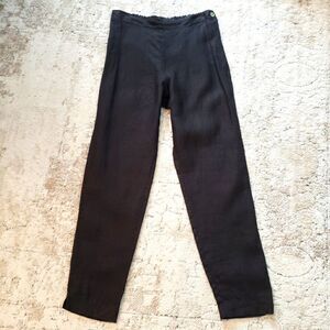 Banana Blue XSmall NWT Black 100% Linen High-rise Pants